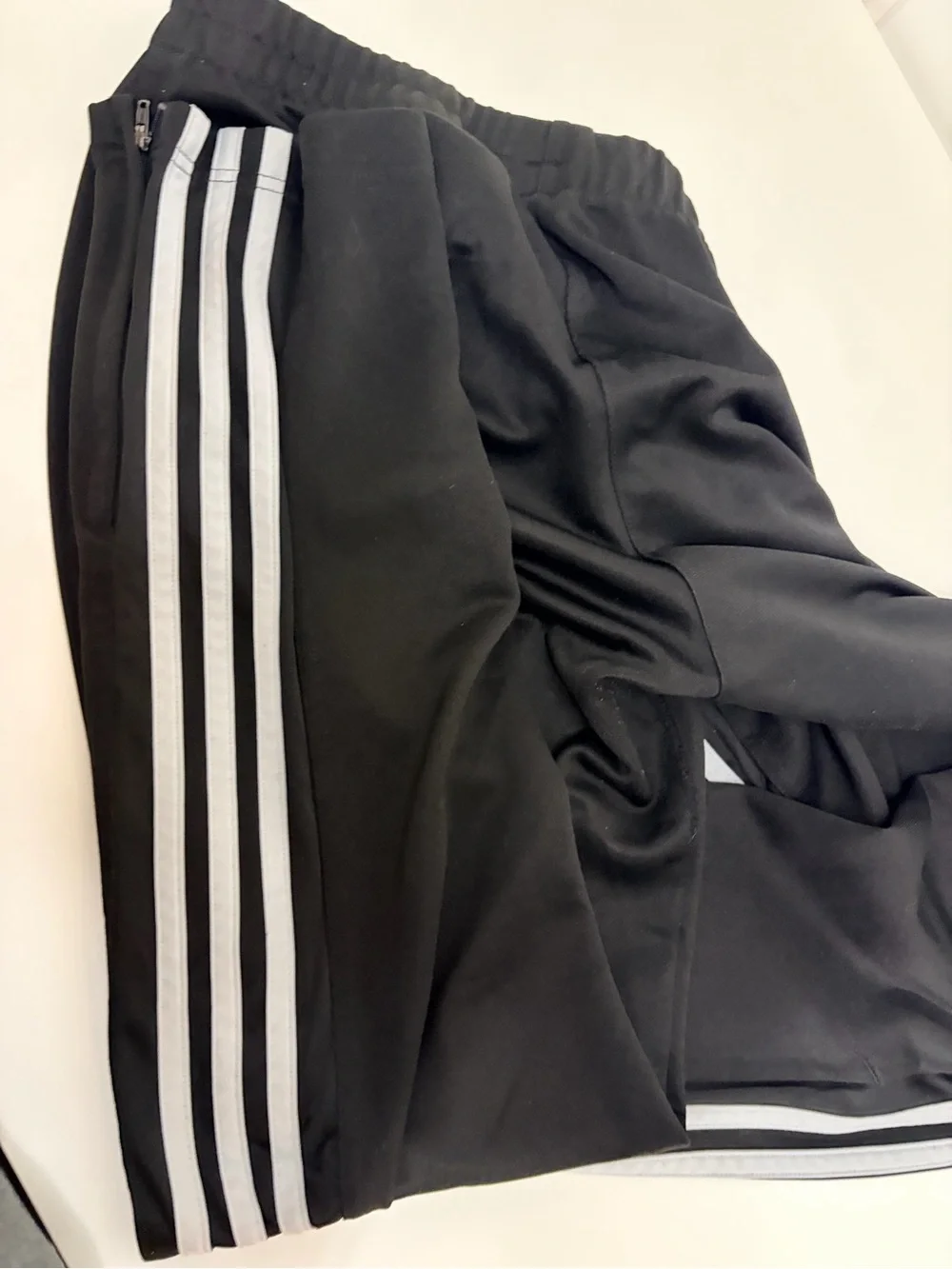 adidas Black Joggers with Grey Three-Stripe Detail